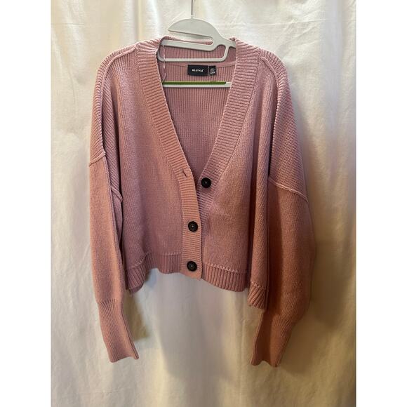 RD Style Oversized Button-Front Cardigan – Soft Pink – Size M - P2P 28” - Picture 1 of 8
